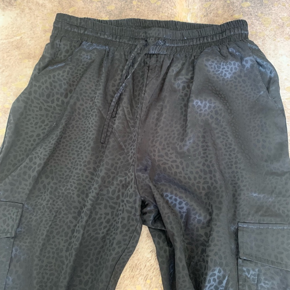 Sadie and Sage black leopard print joggers